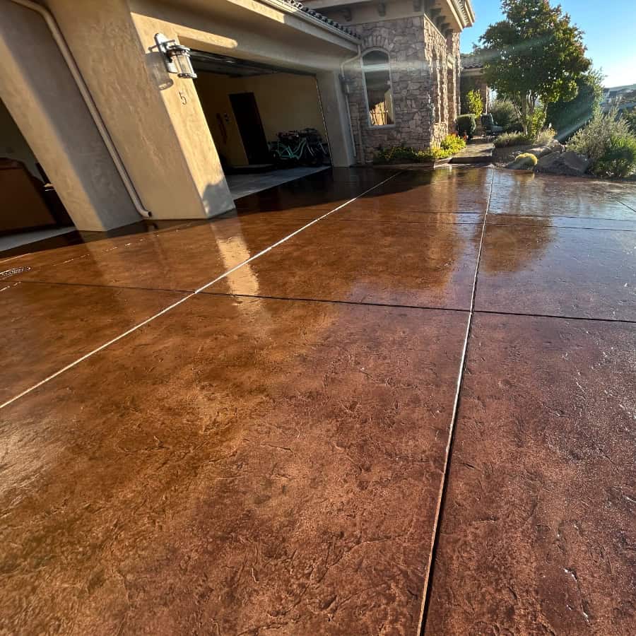 Stained and Sealed Driveway St. George